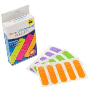 Waterproof Bandaid Neon Plasters Box Of 40