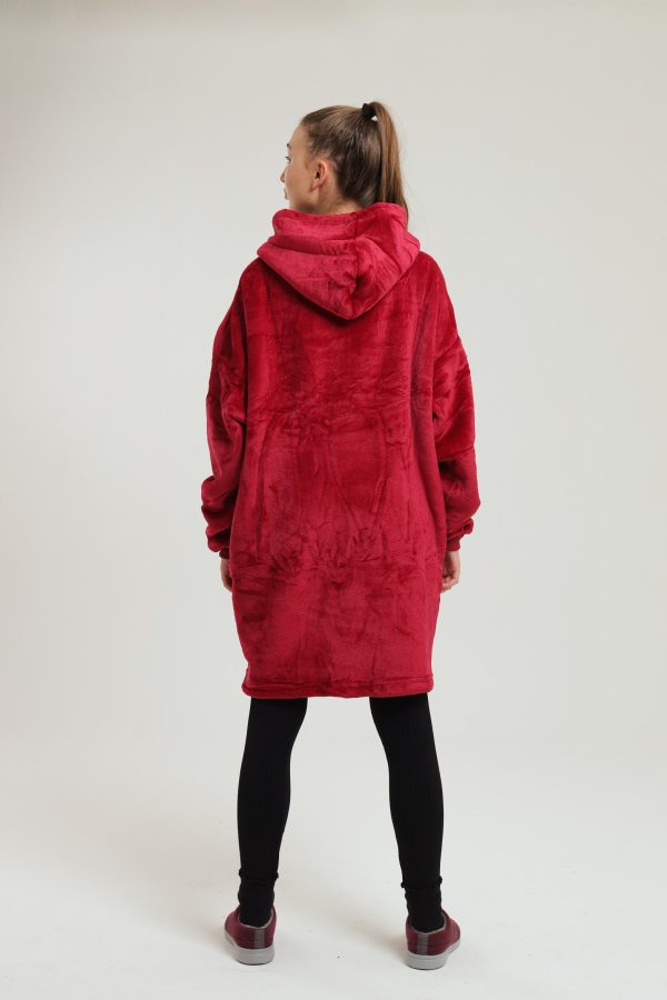 Huggle Hoodie Ultra Plush Blanket Sherpa Hoodie - Image 3