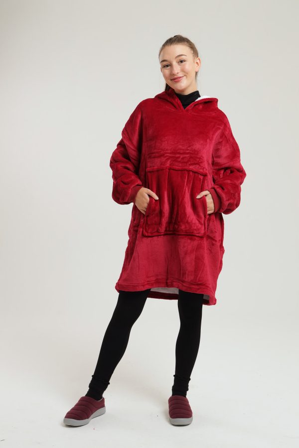 Huggle Hoodie Ultra Plush Blanket Sherpa Hoodie - Image 5
