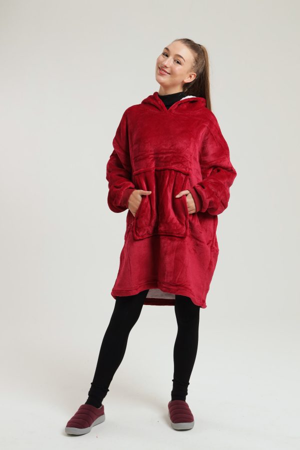 Huggle Hoodie Ultra Plush Blanket Sherpa Hoodie - Image 6