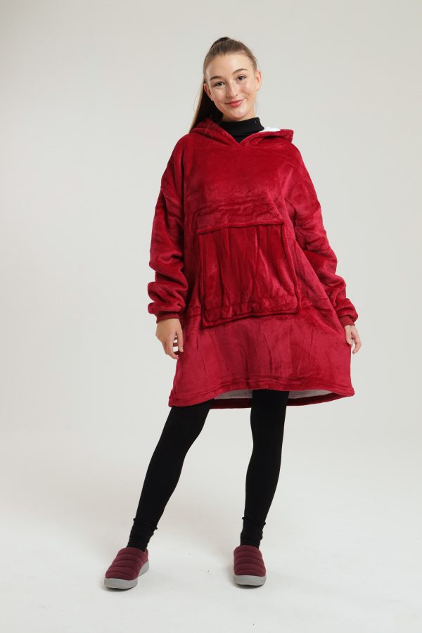 Huggle Hoodie Ultra Plush Blanket Sherpa Hoodie - Image 7