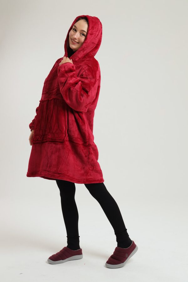 Huggle Hoodie Ultra Plush Blanket Sherpa Hoodie - Image 9