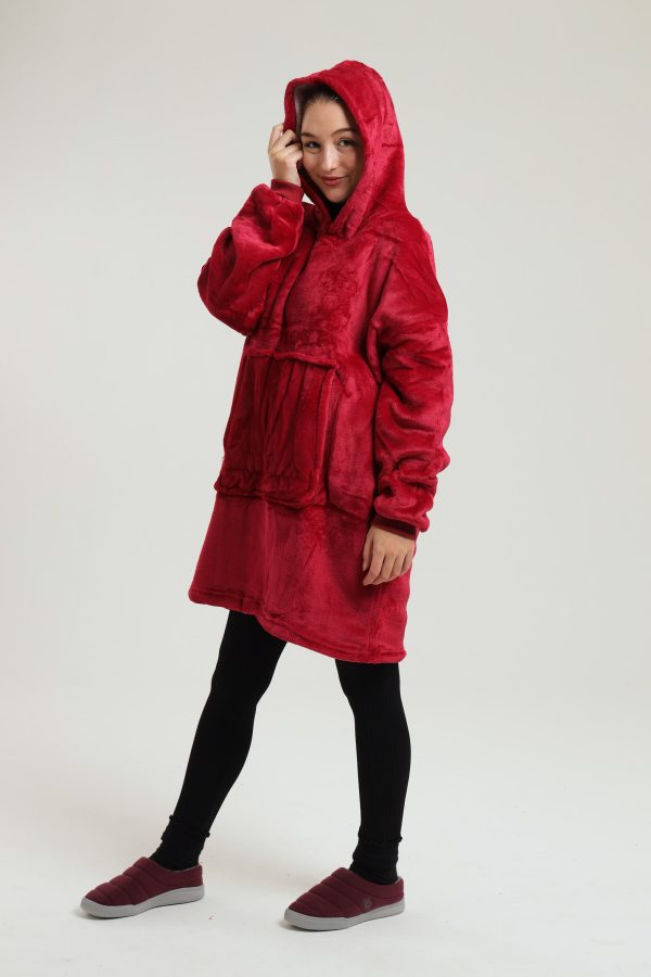 Huggle Hoodie Ultra Plush Blanket Sherpa Hoodie - Image 10
